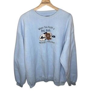 BIG DOGS Vintage Blue Fleece Sweatshirt